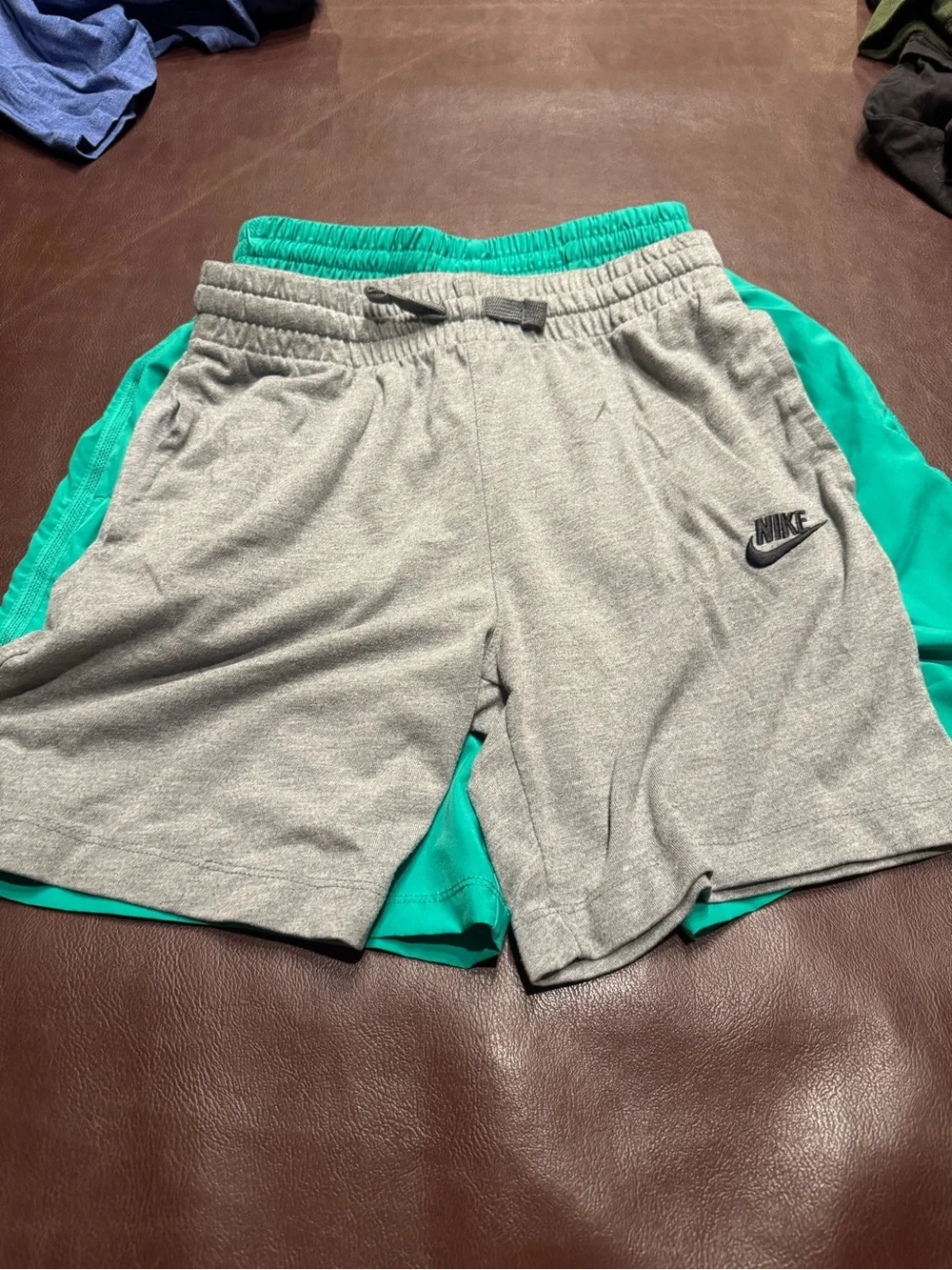 Nike lot  Grey Shorts & green